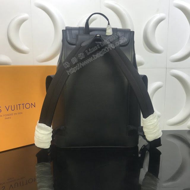 lv新款包包 路易威登Christopher小號雙肩包 lv男士後背包 M41709黑色  ydh3843
